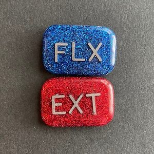 Flexion Extension X-ray Markers, Position Xray Marker, Positional Indicator, Flex, Exten, FLX, EXT, Small Rectangle