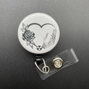 Retractable Badge Reel - I've Got This Feeling Inside My Bones - Badge Holder with Swivel Clip / Radiology / Orthopedics / Ortho Nurse