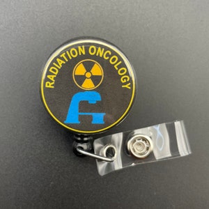 Radiation Oncology Retractable Badge Holder, ID Badge, Radiation