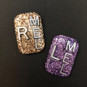 Pretty Glitter Xray Markers Rectangle 3 Initials