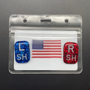 American Flag Xray Marker Holder, Red White and Blue, Patriotic