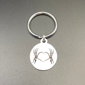 Skeleton Heart Hands Keychain, Gift, Rad Tech, Xray, Bones, Radiology, Ortho, Wrist