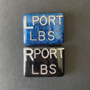 Portable Xray Markers, With 2 or 3 Initials, Left, Right, Rectangle, Glitter
