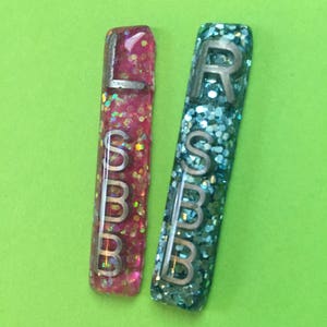 Long Narrow Rectangle Glitter Xray Markers 3 Initials Tight Collimation Small image 3