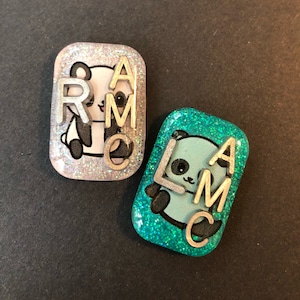 Panda Xray Markers, With Initials, Animal, Cute, Glitter