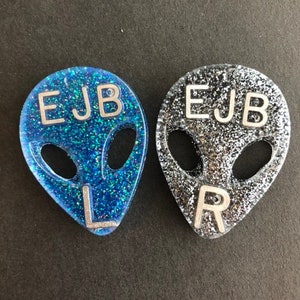 Alien Xray Markers, With Initials, Glitter