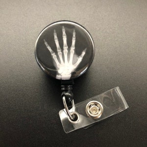 Xray ID Retractable Badge Holders, Bones, Anatomy, Radiology, Hand X-Ray