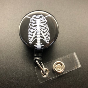 Xray ID Retractable Badge Holders, Bones, Anatomy, Radiology, Torso