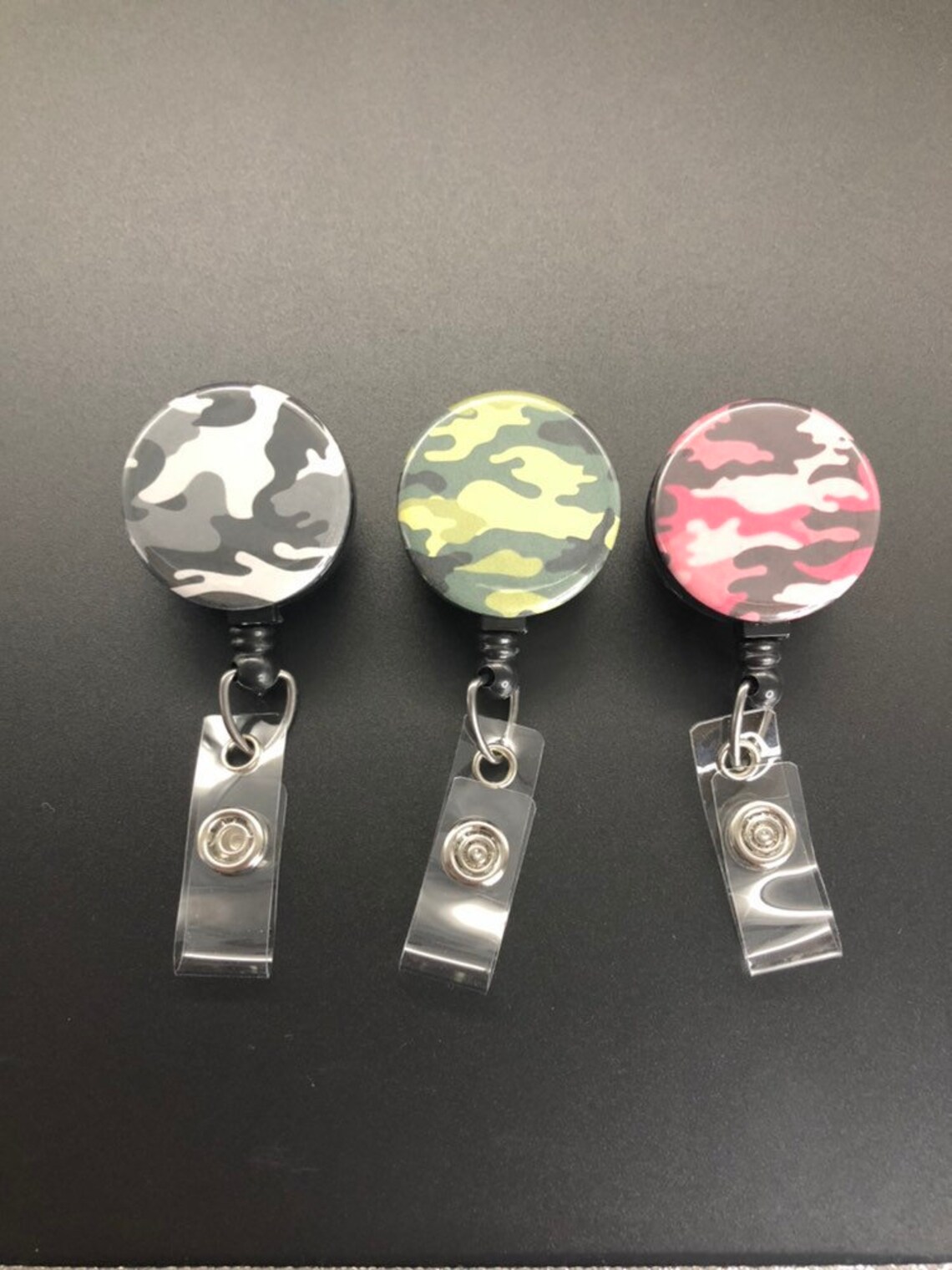 Camo Retractable ID Badge Holder Camouflage Hunting Army Etsy