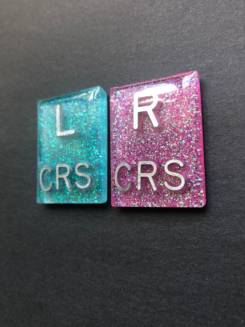 Rectangle Glitter Xray Markers 3 Initials Etsy