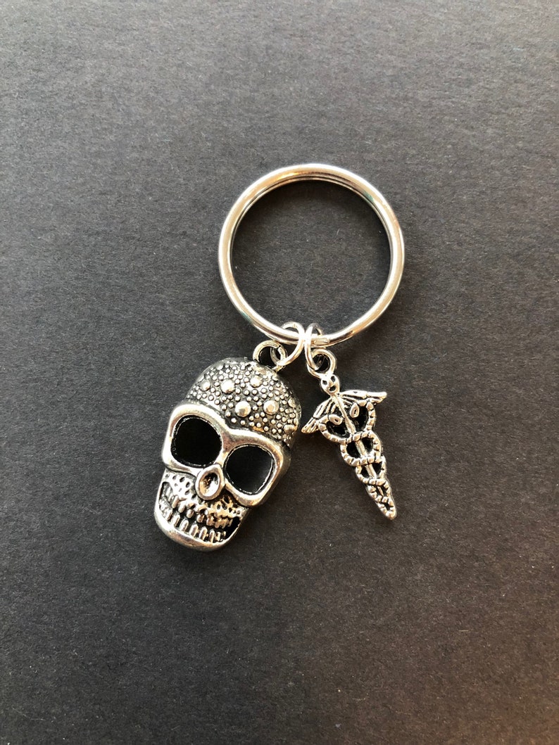 Xray Tech Gift Skull Keychain Caduceus RT RN Heart Sugar Skull | Etsy