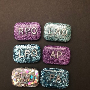 Rao Rpo Lao Lpo, Ap, Pa, Positional Xray Markers, Rectangle, Glitter, X-ray Markers, Position Indicator image 6