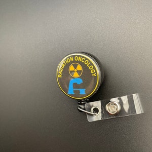 Radiation Oncology Retractable Badge Holder, ID Badge, Radiation