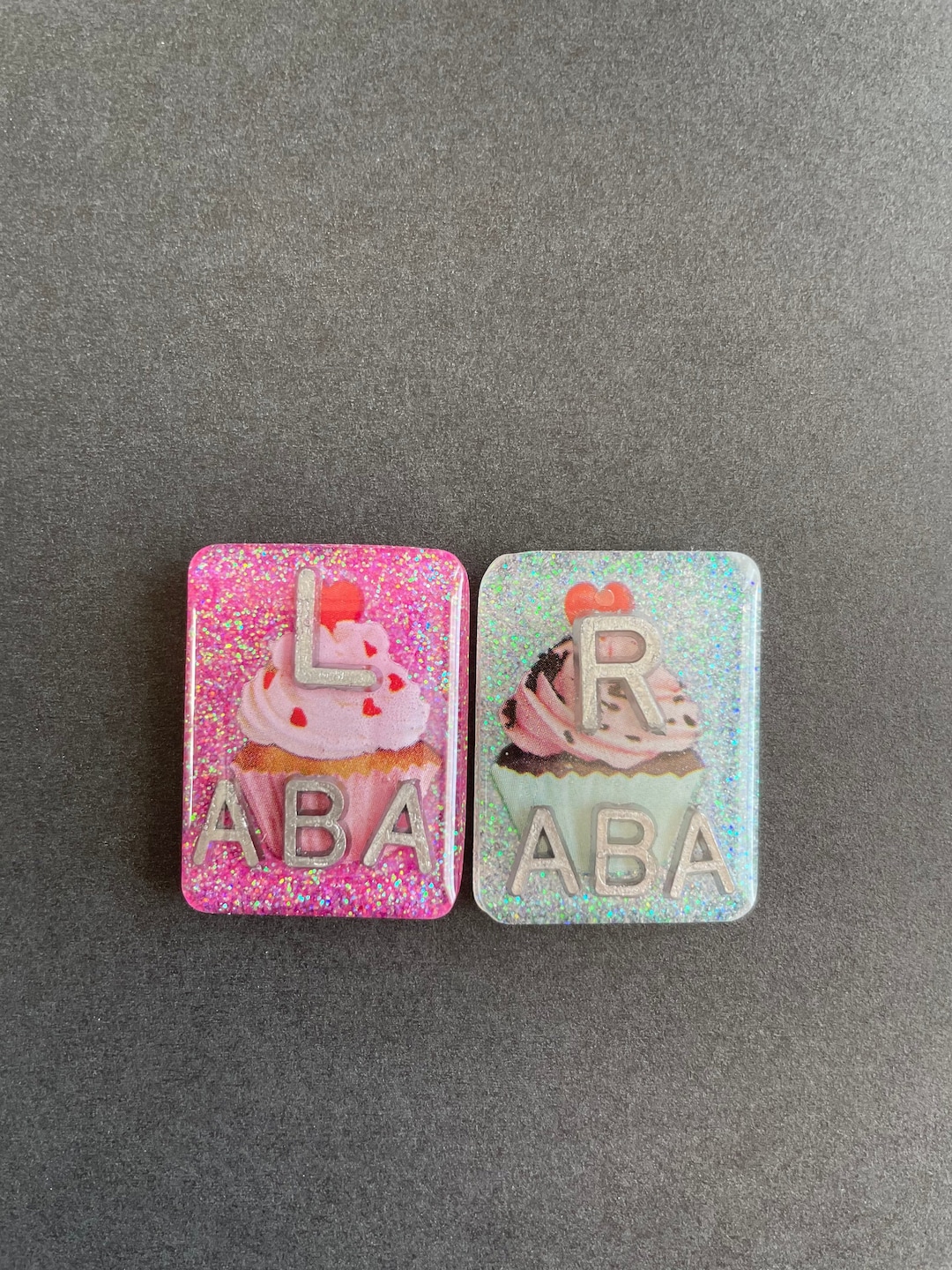 Cupcake Xray Markers, With 2 or 3 Initials, Rectangle, Glitter Etsy