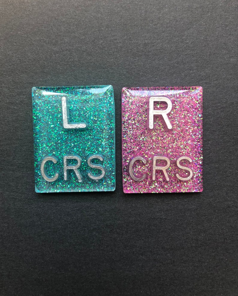 Rectangle Glitter Xray Markers 3 Initials Etsy