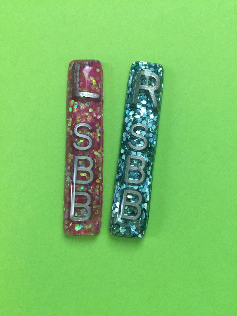 Long Narrow Rectangle Glitter Xray Markers 3 Initials Tight Collimation Small image 5