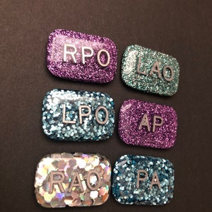 Rao Rpo Lao Lpo, Ap, Pa, Positional Xray Markers, Rectangle, Glitter, X-ray Markers, Position Indicator image 4