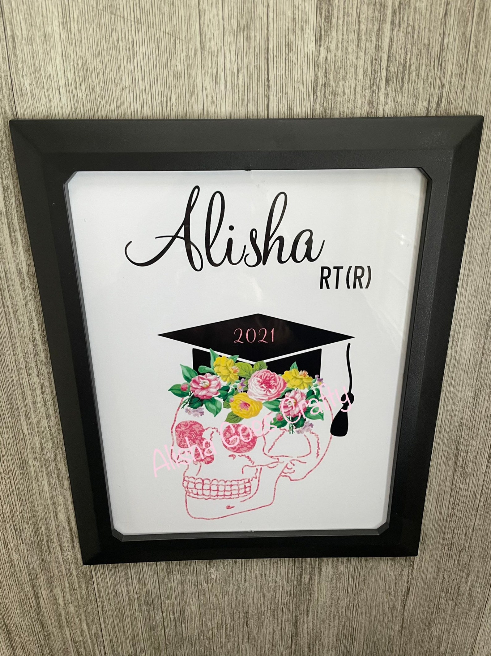 Picture Frame Pattern Radiography Radiography Graduation Gift, Personalized, Picture Frame, Skull With ...