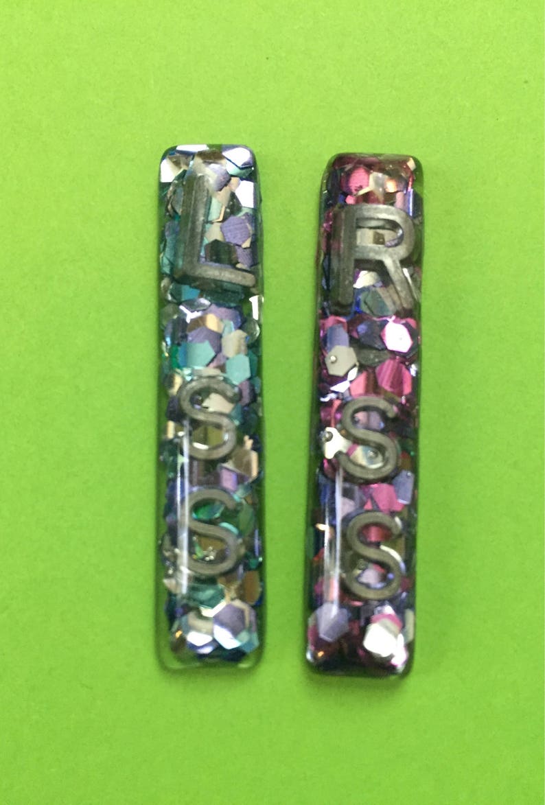 Long Narrow Rectangle Glitter Xray Markers 3 Initials Tight Collimation Small image 4