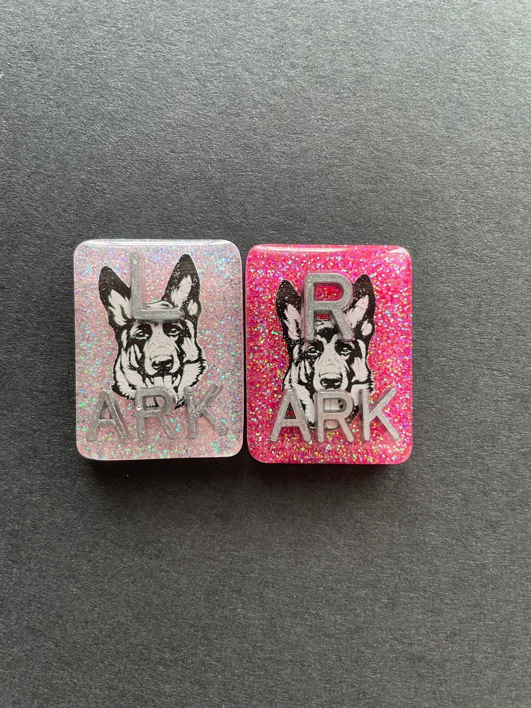 German Shepherd Xray Markers, With 2 or 3 Initials, Rectangle, Glitter ...