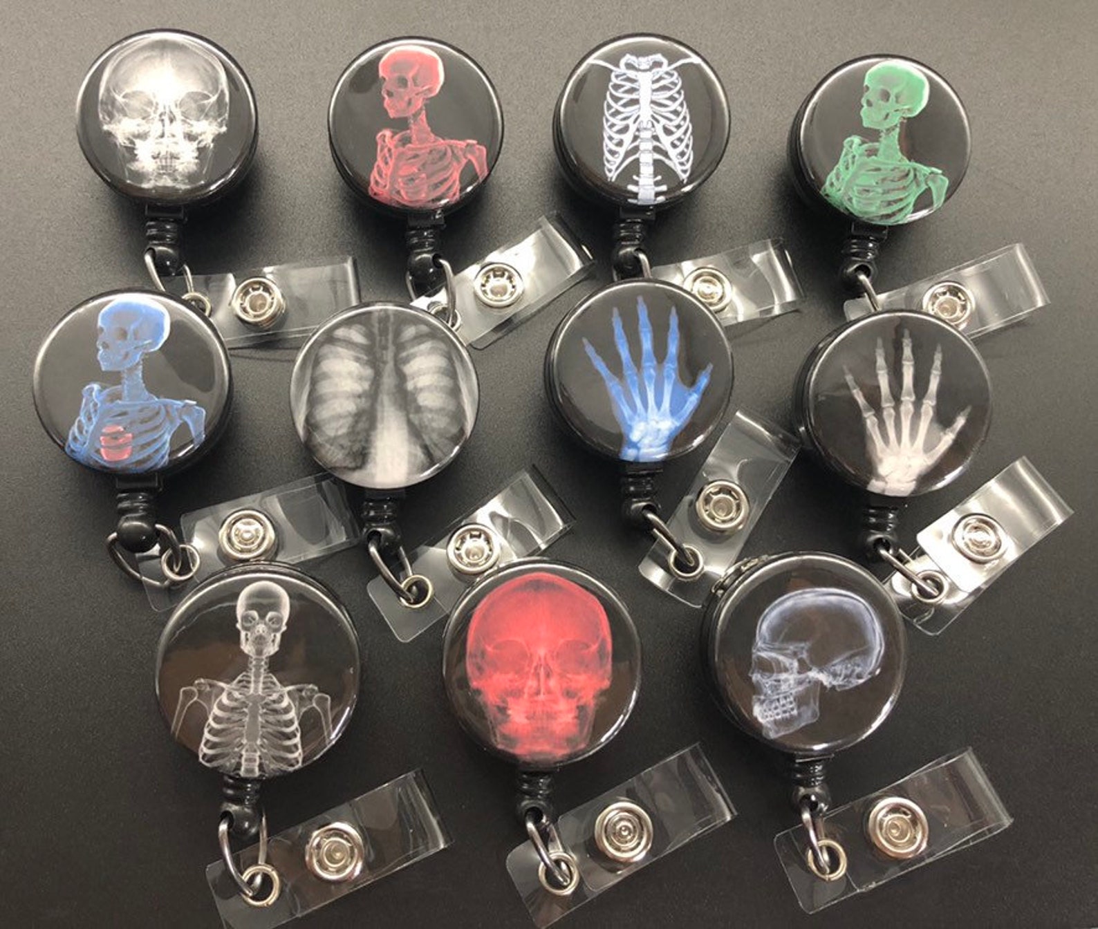 Xray ID Retractable Badge Holders Bones Anatomy Radiology Etsy