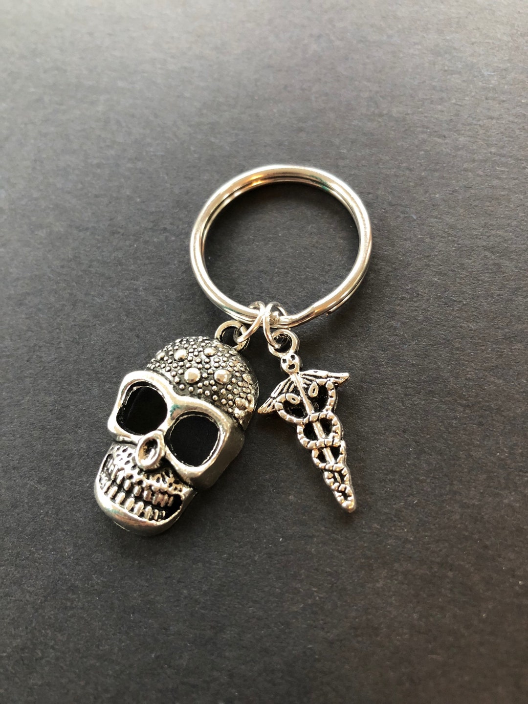 Xray Tech Gift Skull Keychain Caduceus RT RN Heart Sugar Skull - Etsy