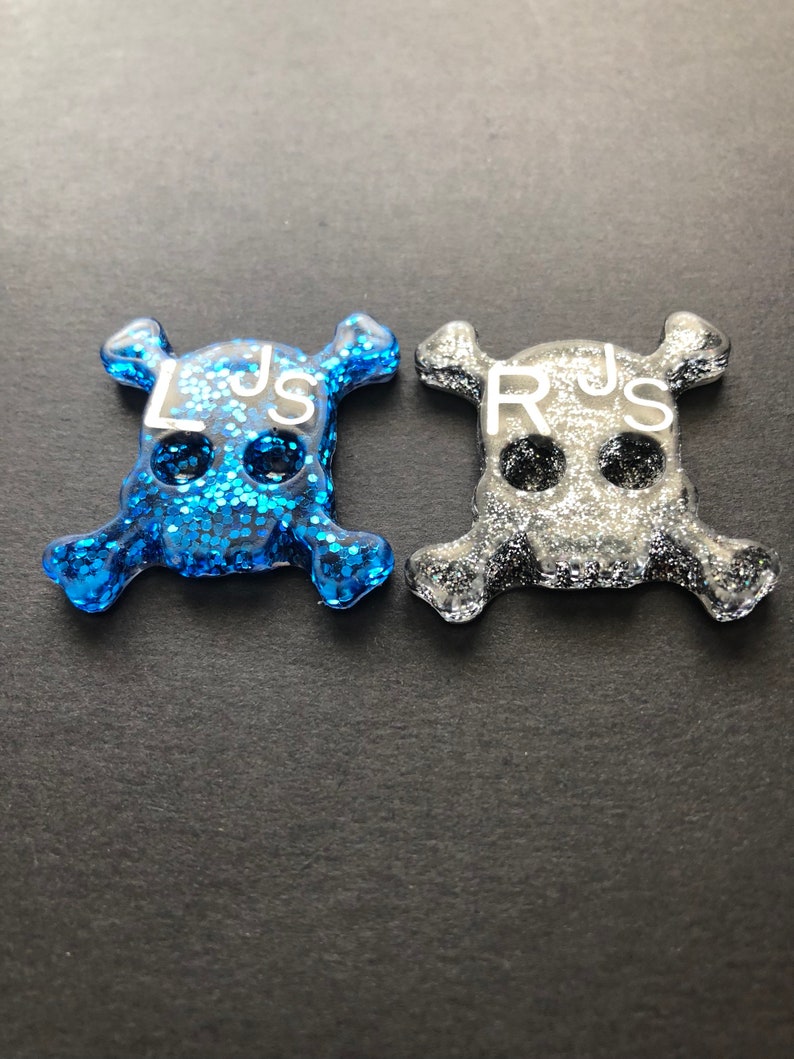 Skull and Crossbones Xray Markers Glitter 2 Initials Fun - Etsy