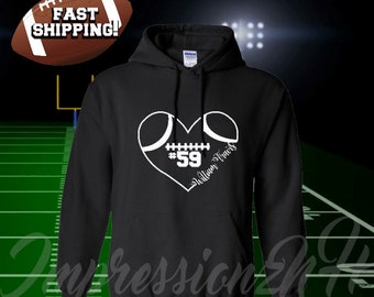 Personalized Football Hoodie, Game day sweatshirt, Football Mom, Football hoodie, Team mom hoodie, football sweatshirt, fan shirt