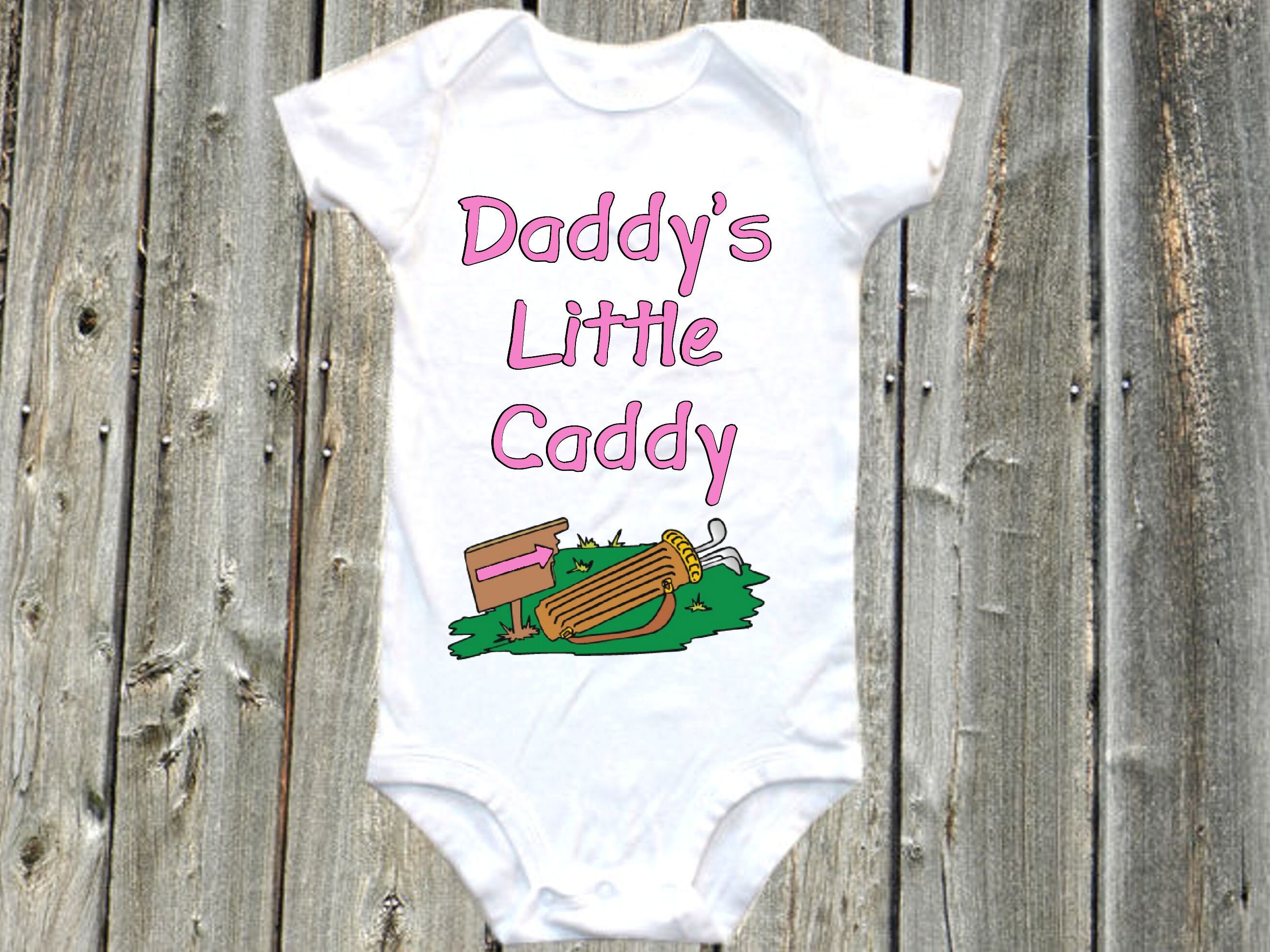 Daddys Caddy - golf baby bodysuit shirt, golf baby onesie