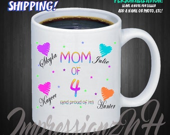 Personalized Mom mug - Mother's Day gift for Mom - Mother's day mug - mug with kids names
