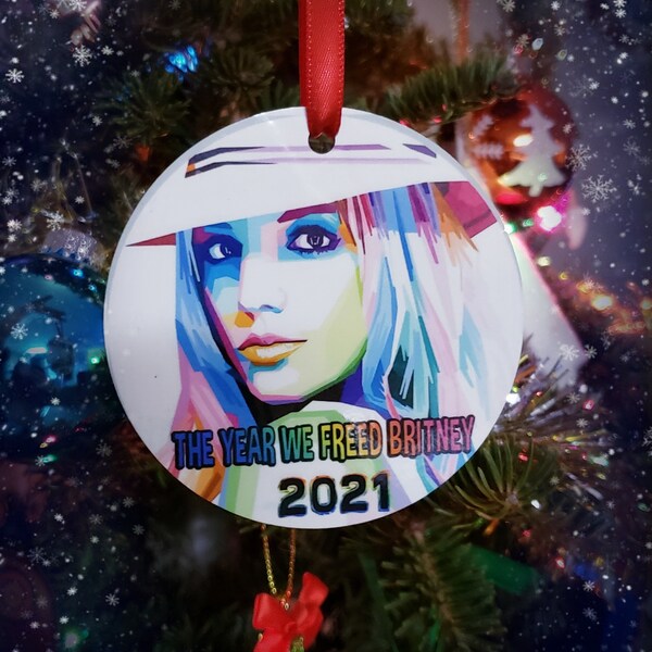 Britney Spears Christmas Ornament 