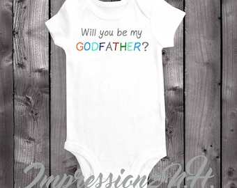 Ojciec chrzestny onesie - Ojciec chrzestny Body, będzie moim ojcem chrzestnym? Koszulka do chrztu