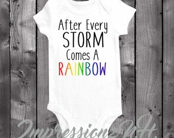 Rainbow baby - Miracle Baby - Rainbow baby onesie, Rainbow baby bodysuit - After every storm comes a rainbow