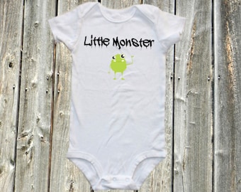 Grappige baby, baby Romper, eendelige shirt - Little Monster, weinig monstr onesie, monster onesie en Romper