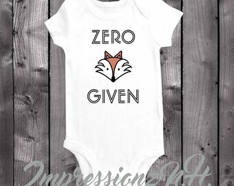 śmieszne Baby Onesie-zero Fox podane, śmieszne Fox Body, Fox shirt