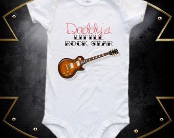 Little Rock Star-koszula gitarowa, Rock Band Baby Body, Little Rock Star kochanie onese