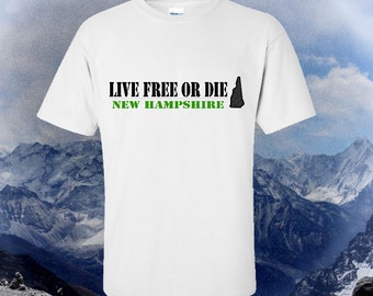 New Hampshire - Live Free or Die tshirt -  NH Souvenir shirt