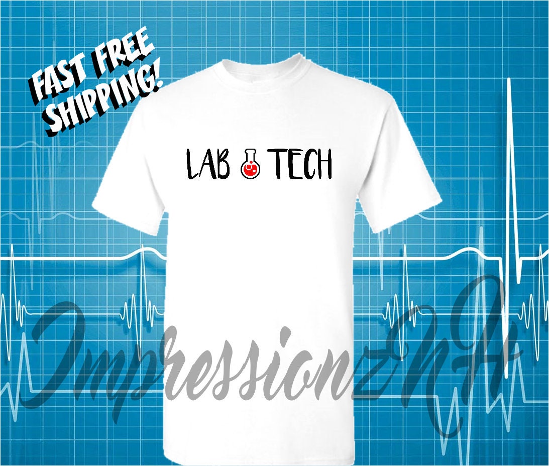Lab tech tshirt Laboratory technician tshirt lab tech gift Etsy