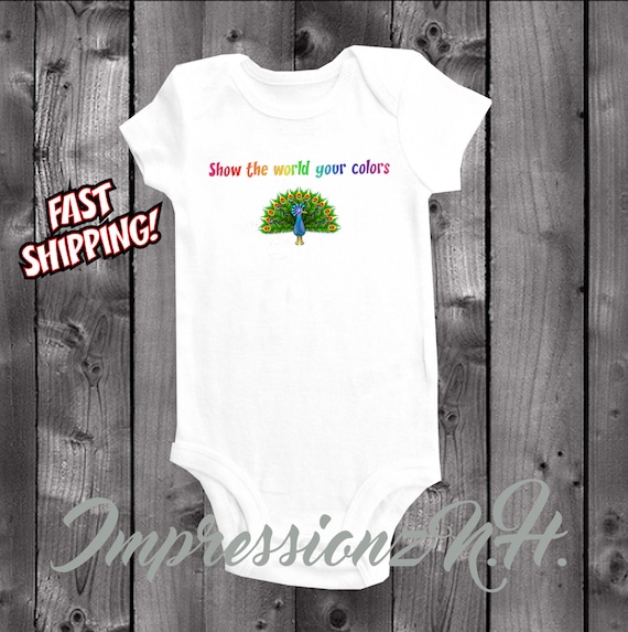 Peacock Onesie Peacock Baby Bodysuit One-piece Shirt, Baby