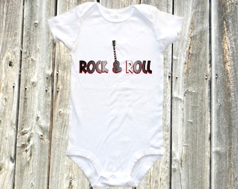 Band one-Śliczne Rock & roll Band Baby Body shirt