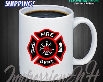 Firefighter gift - fire department gift - fire science - fireman mug - fireman gift
