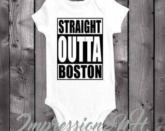 Prosty przegadać Boston Boston - Boston z pamiątkami baby onesie, Boston Body z pamiątkami - koszula, miasto koszula (dowolnego miasta dostępne!) 617 koszula