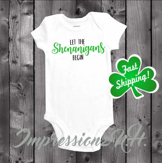 st patrick's day onesie baby