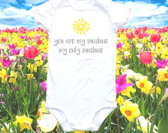 you are my sunshine baby one-piece bodysuit shirt, cute sun shirt