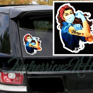 Customizable Nurse Hero Car Decal - Tattoo Nurse Sticker - Nurse gift - Nurse&#39;s Week Gift - CNA gift - LNA gift