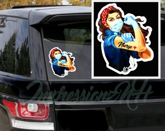 Customizable Nurse Hero Car Decal - Tattoo Nurse Sticker - Nurse gift - Nurse's Week Gift - CNA gift - LNA gift