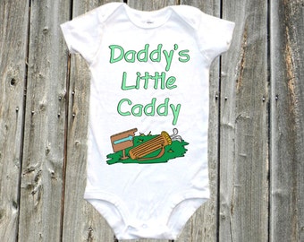 Daddy Little Caddy baby one-piece bodysuit shirt