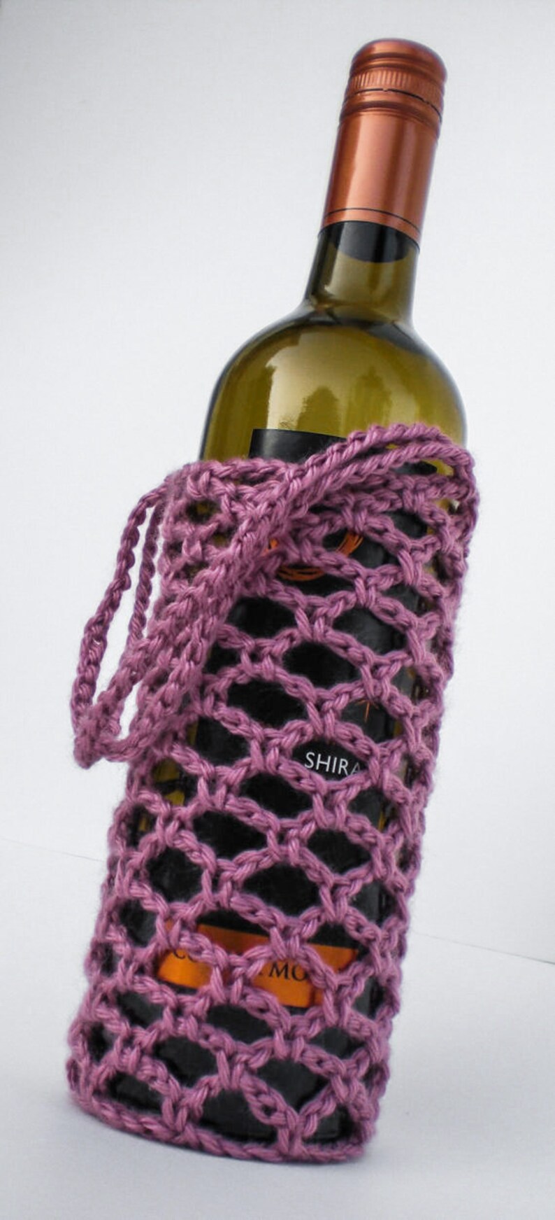 Crochet Bottle Holder Pattern Crochet Wine Bottle Holder Etsy