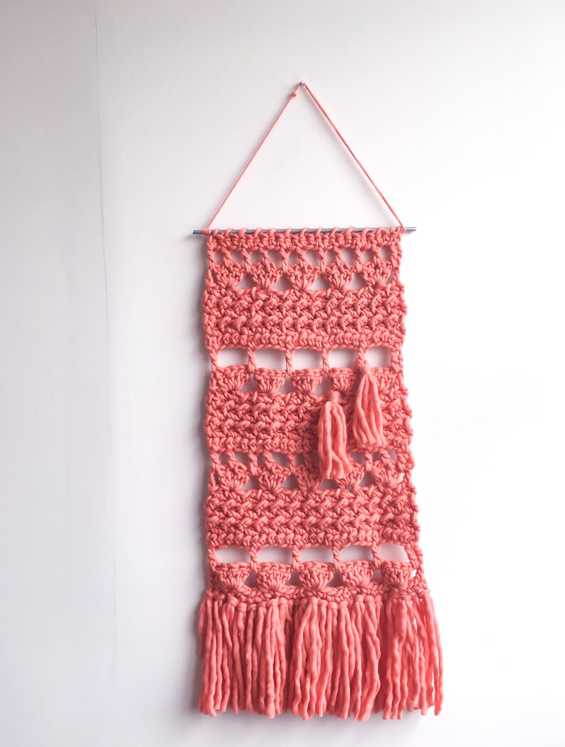 Crochet Wall Hanging Pattern Beginner Crochet Tapestry Etsy