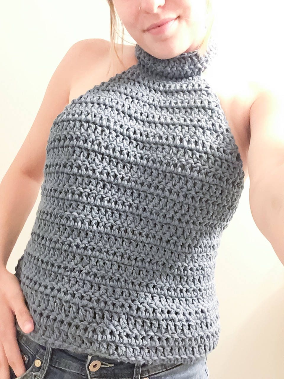 Crochet Top Pattern Crochet Halter Top Pattern Beginner Etsy
